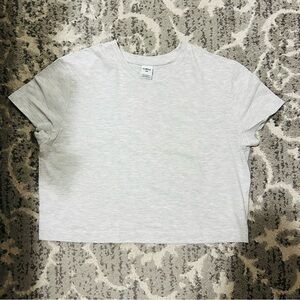 Casual Gray Crop Top